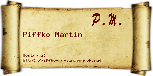 Piffko Martin névjegykártya